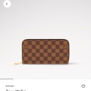 Louis Vuitton Brown Checkered Zippy Wallet